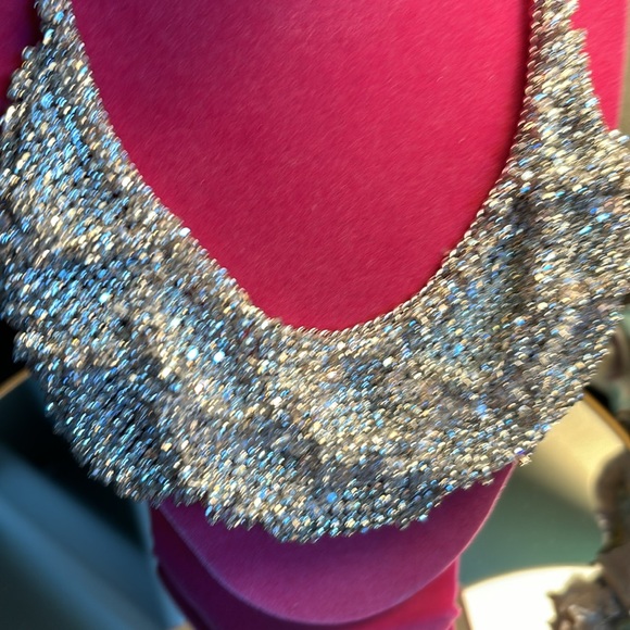 Rare Authentic Swarovski Mesh Champagne Necklace. - Picture 3 of 14